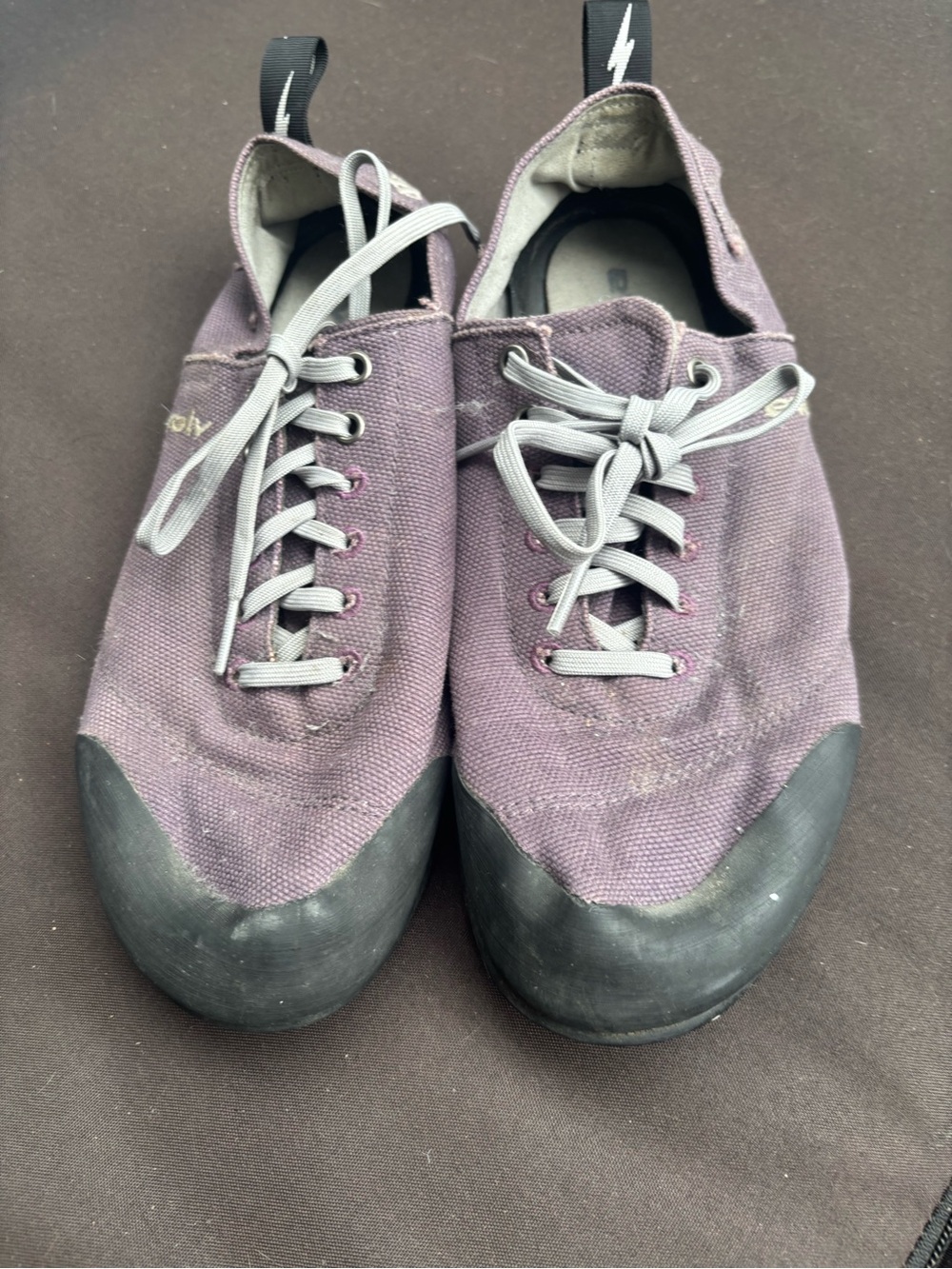 Purple Canvas Lace-Up Sneakers